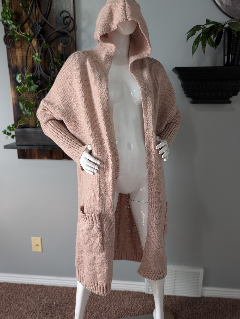 ***💲BOGO💲*** Hooded Open-Front Long Knit Cardigan